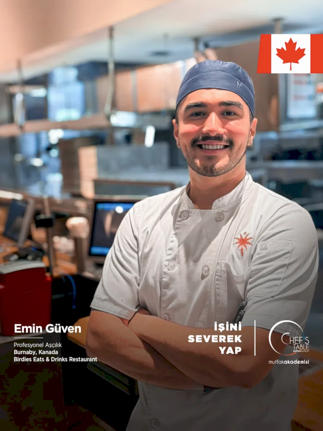 Emin Güven, Burnaby, Kanada’da bulunan Birdies Eats & Drinks Restaurant’ta!